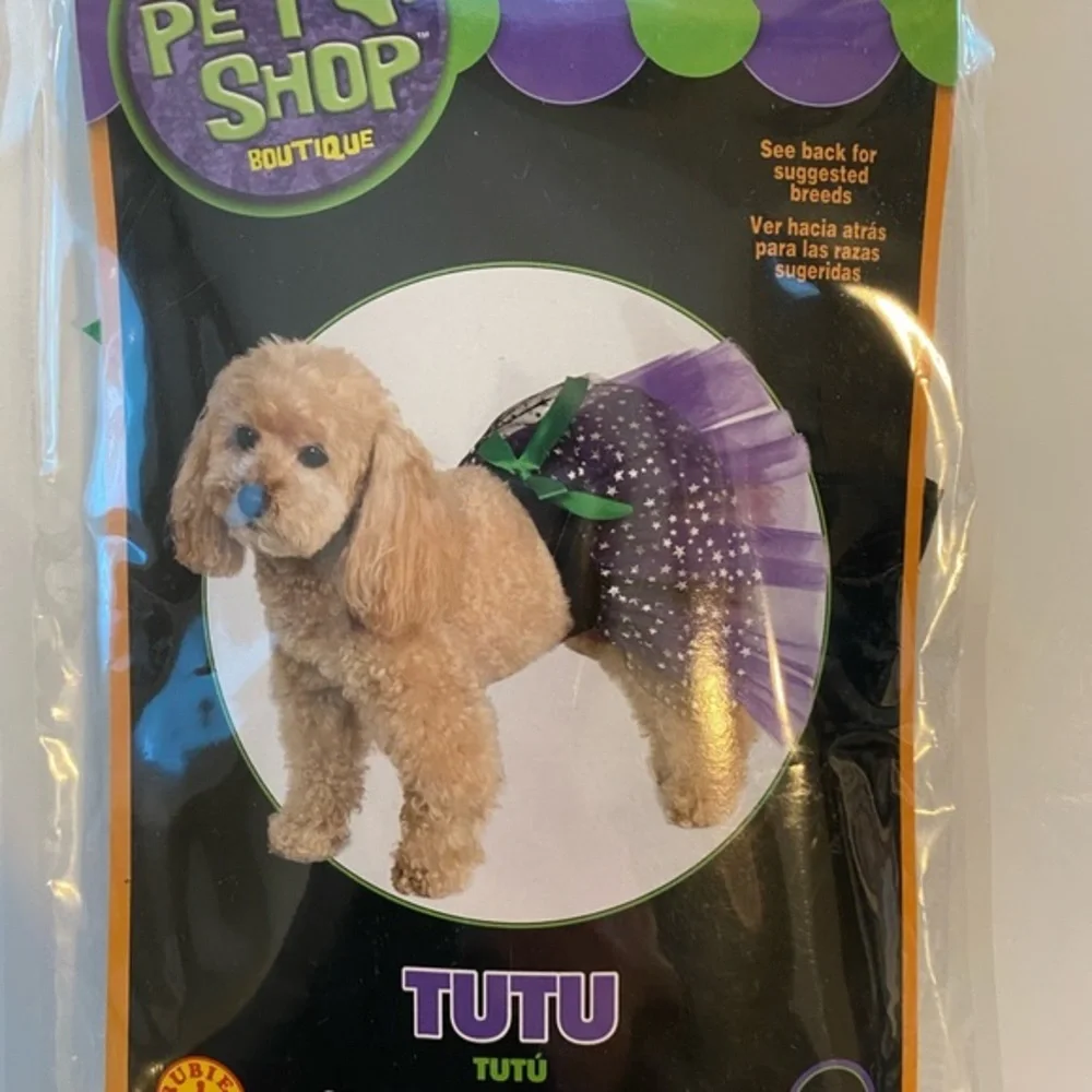 RUBIES PET SHOP BOUTIQUE DOG COSTUME PURPLE TUTU SIZE SMALL/MEDIUM
